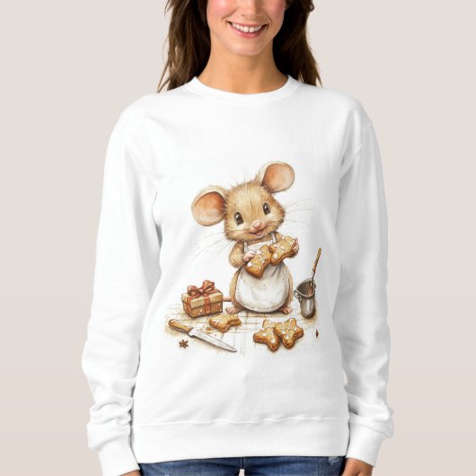 Niedlicher Koch der Weihnachtsmäuse Sweatshirt (Vorderseite)