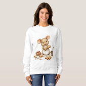 Niedlicher Koch der Weihnachtsmäuse Sweatshirt (Vorne ganz)