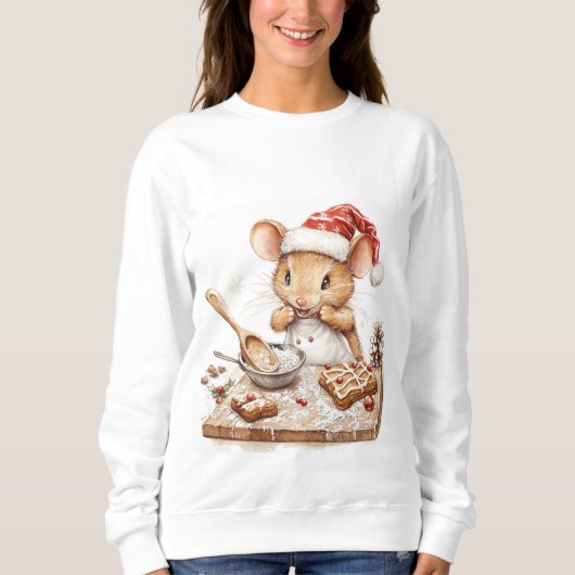Niedlicher Koch der Weihnachtsmäuse Sweatshirt (Vorderseite)