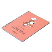 Niedlicher Koch Koch Dog Welpe Familie Rezept Buch (Linke Seite)