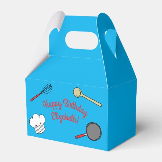 Niedlicher Koch Kochen Kinder 1 Geburtstag Party Geschenkschachtel (Vorderseite)