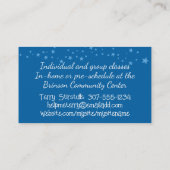 niedlicher Koch Kochmärchen Visitenkarte (Rückseite)