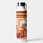 Niedlicher Koch Kuchen Kochen in Küche Trinkflasche (Vorne)