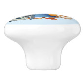 Niedlicher Koch Küchenvogel Keramikknauf (Seitenansicht)