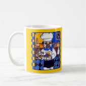 Niedlicher Koch Mops Kaffeetasse (Links)