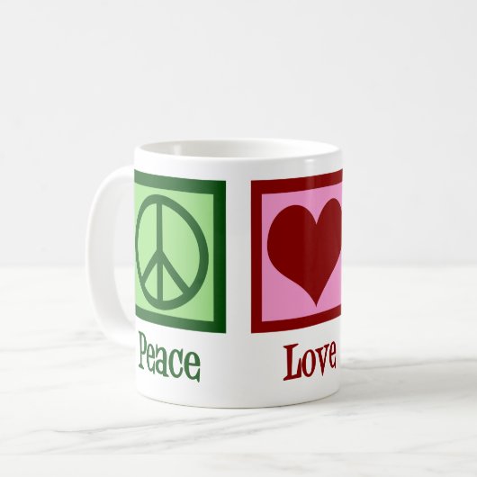 Niedlicher Koch Peace Liebe Kochen Utensitäten Kaffeetasse (Vorderseite Links)