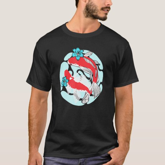 Niedlicher Koi Fish Couple Koi Niedlicher Fischtei T-Shirt (Vorderseite)
