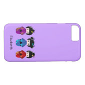 Niedlicher kokeshi Puppen-Cartoonname Case-Mate iPhone Hülle (Rückseite (Horizontal))
