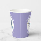 Niedlicher Kolibris und Bienenzüchter personalisie Pappbecher (Rechts)