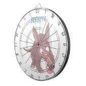 Niedlicher komischer Aardvark-Cartoon Dartscheibe (Vorderseite rechts)
