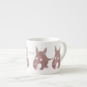 Niedlicher komischer Aardvark-Cartoon Espressotasse (Vorderseite Rechts)