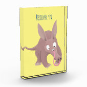 Niedlicher komischer Aardvark-Cartoon Fotoblock (Links)