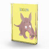 Niedlicher komischer Aardvark-Cartoon Fotoblock (Rechts)