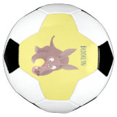 Niedlicher komischer Aardvark-Cartoon Fußball (Gedreht)