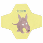 Niedlicher komischer Aardvark-Cartoon Fußball (Flach)