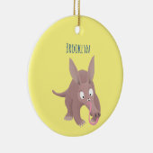 Niedlicher komischer Aardvark-Cartoon Keramik Ornament (Rechts)