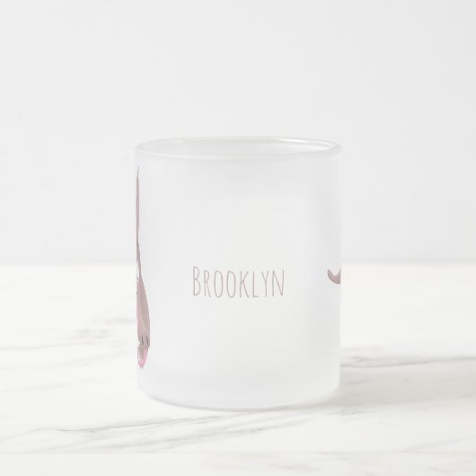 Niedlicher komischer Aardvark-Cartoon Mattglastasse (Mittel)