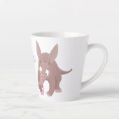 Niedlicher komischer Aardvark-Cartoon Milchtasse (Rechts)