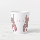 Niedlicher komischer Aardvark-Cartoon Milchtasse (Vorderseite)