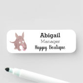 Niedlicher komischer Aardvark-Cartoon Namensschild (Beispiel)