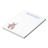 Niedlicher komischer Aardvark-Cartoon Notizblock (Rotiert)