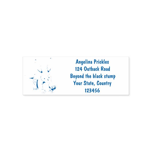 Niedlicher komischer Aardvark-Cartoon Permastempel (Design)