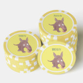 Niedlicher komischer Aardvark-Cartoon Pokerchips (Stapel)