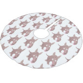 Niedlicher komischer Aardvark-Cartoon Polyester Weihnachtsbaumdecke (Schrägansicht)