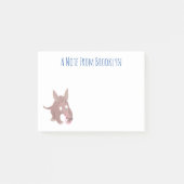 Niedlicher komischer Aardvark-Cartoon Post-it Klebezettel (Vorderseite)