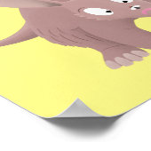 Niedlicher komischer Aardvark-Cartoon Poster (Ecke)