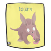 Niedlicher komischer Aardvark-Cartoon Rucksack (Abnehmbare Front)