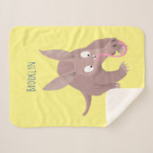 Niedlicher komischer Aardvark-Cartoon Sherpadecke (Vorderseite (Horizontal))