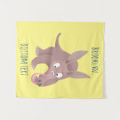 Niedlicher komischer Aardvark-Cartoon Wandteppich (Vorderseite (Horizontal))