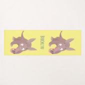 Niedlicher komischer Aardvark-Cartoon Yogamatte (Vorderseite (Horizontal))
