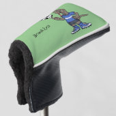 Niedlicher Komodo-Drache beim Fußballspielen Carto Golf Headcover (3/4 Vorderseite)