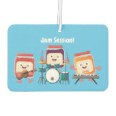 Niedlicher Konfitüre Cartoon Musiker Spaß Autolufterfrischer (Rückseite)