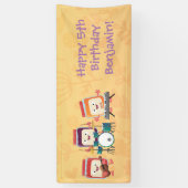 Niedlicher Konfitüre Cartoon Musiker Spaß Banner (Vertikal)