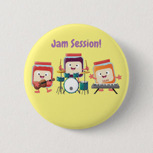 Niedlicher Konfitüre Cartoon Musiker Spaß Button