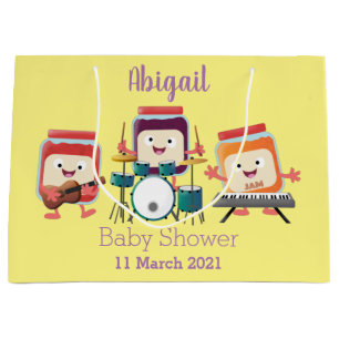 Niedlicher Konfitüre Cartoon Musiker Spaß Große Geschenktüte