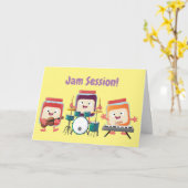 Niedlicher Konfitüre Cartoon Musiker Spaß Karte (Gelbe Blume)