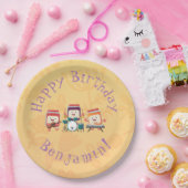 Niedlicher Konfitüre Cartoon Musiker Spaß Pappteller (Party)