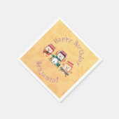 Niedlicher Konfitüre Cartoon Musiker Spaß Serviette (Ecke)