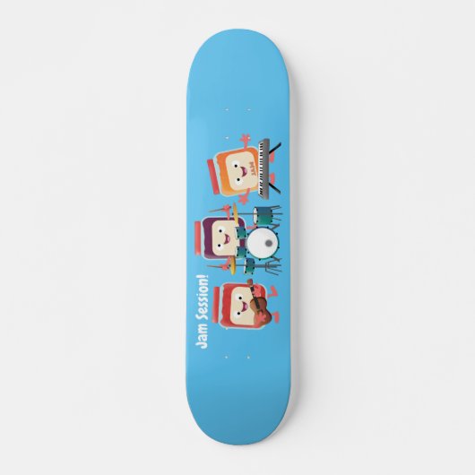 Niedlicher Konfitüre Cartoon Musiker Spaß Skateboard (Vorne)