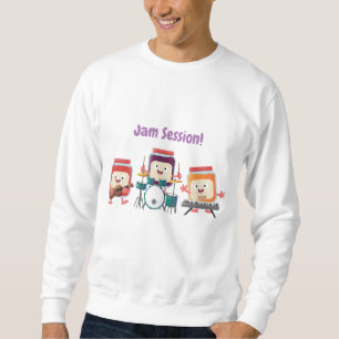 Niedlicher Konfitüre Cartoon Musiker Spaß Sweatshirt