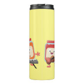 Niedlicher Konfitüre Cartoon Musiker Spaß Thermosbecher (Rückseite)