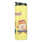 Niedlicher Konfitüre Cartoon Musiker Spaß Thermosbecher (Nach rechts gedreht)