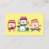 Niedlicher Konfitüre Cartoon Musiker Spaß Visitenkarte (Rückseite)