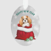 Niedlicher König Charles Spaniel Gift Überraschung Ornament (Rückseite)
