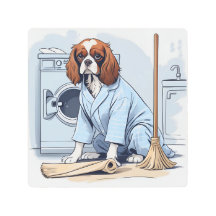 Niedlicher König Charles Spaniel in Pajamas Doing