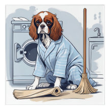 Niedlicher König Charles Spaniel in Pajamas Doing